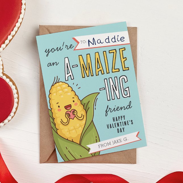 Carte Valentines de la salle de classe A-Maize-Ing (Créateur téléchargé)