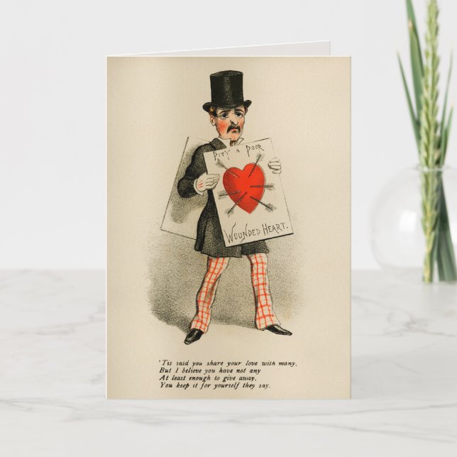 Carte Valentines de vinaigre vintage (Devant)