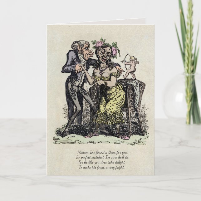 Carte Valentines de vinaigre vintage (Devant)