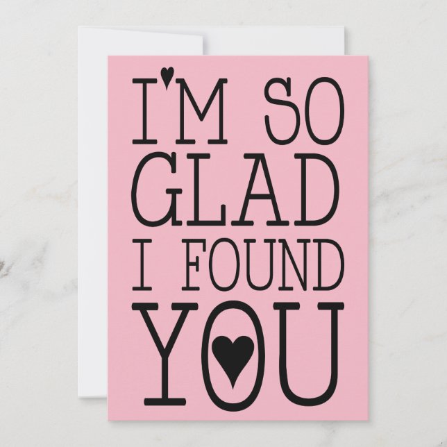 Carte Valentines Je suis si heureux que je vous ai (Devant)