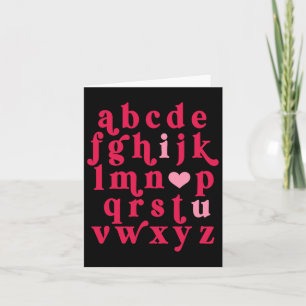 Carte Valentines Jour Alphabet Abc I Love Vous Professeu