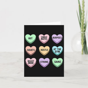 Carte Valentines Jour Bonbons Coeur Bodybuilding Fitness