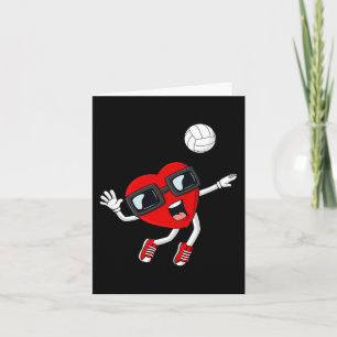 Carte Valentines Jour Coeur Volleyball Amusants Garçons 