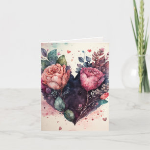 Carte Valentines Jour Flower Carton Coeur Pour Votre Amo