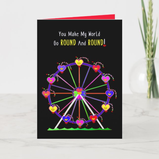 Carte Valentines Journée Ferris Roue Faire ma tournée mo (Devant)