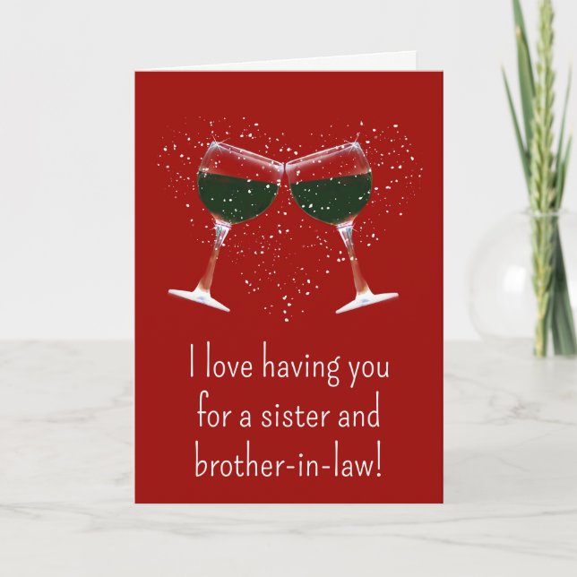 Carte Valentines Journée pour Soeur et Frère en Droit Vi (Devant)