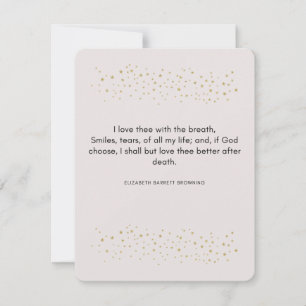 Carte Valentine's Love poem, Elizabeth Barrett Browning