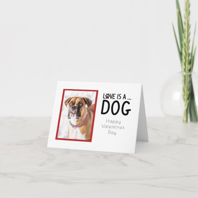 Carte Valentines personnalisées - Salutation de chiens (Devant)