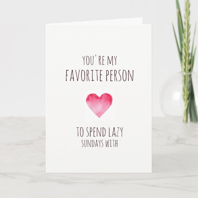 Carte Valentines personne préférée (Devant)