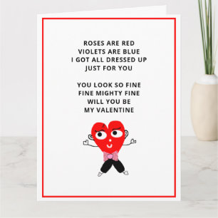 Carte Valentines Poème Roses Sont Red Girfriend