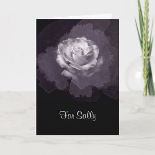 Carte Valentines rose gris foncé