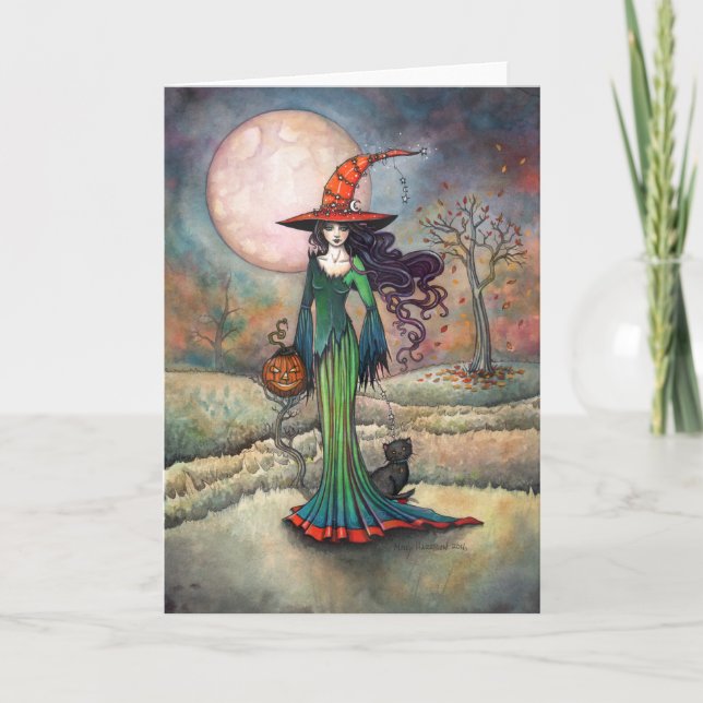 Carte Vallée Lune Halloween Witch Art Molly Harrison (Devant)