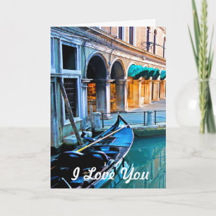 Carte Vallée spéciale de Venise avec citation d'amour