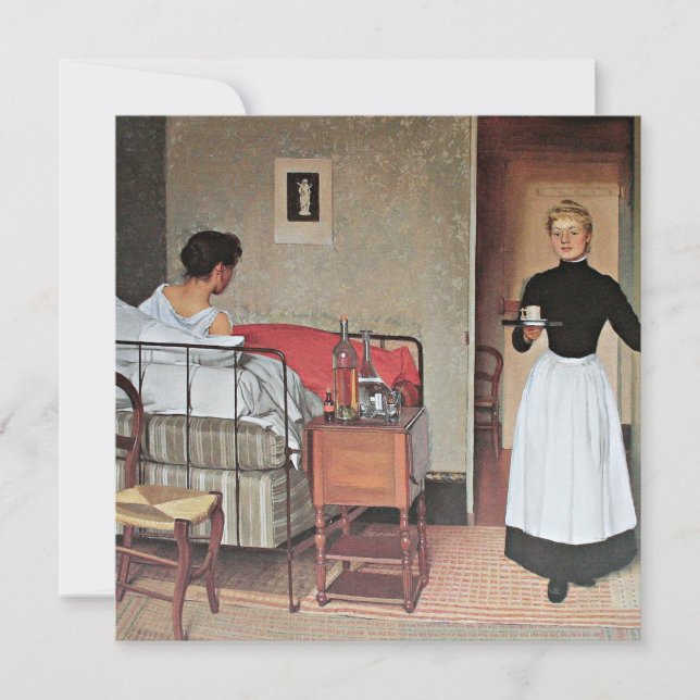 Carte Vallotton - Le Patient, peinture fine art (Devant)