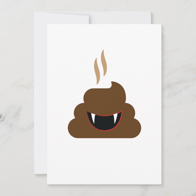Carte Vampire Poop Emoji Funny Halloween (Devant)