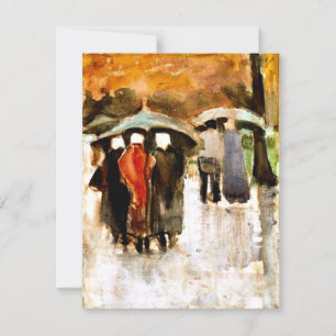Carte Van Gogh - Dans la pluie, célèbre peinture