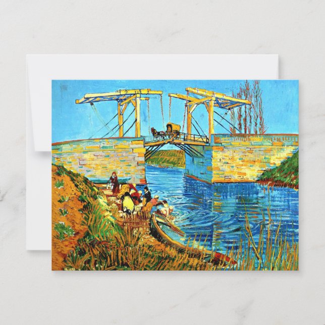 Carte Van Gogh - Le pont des Langlois à Arles avec les f (Devant)
