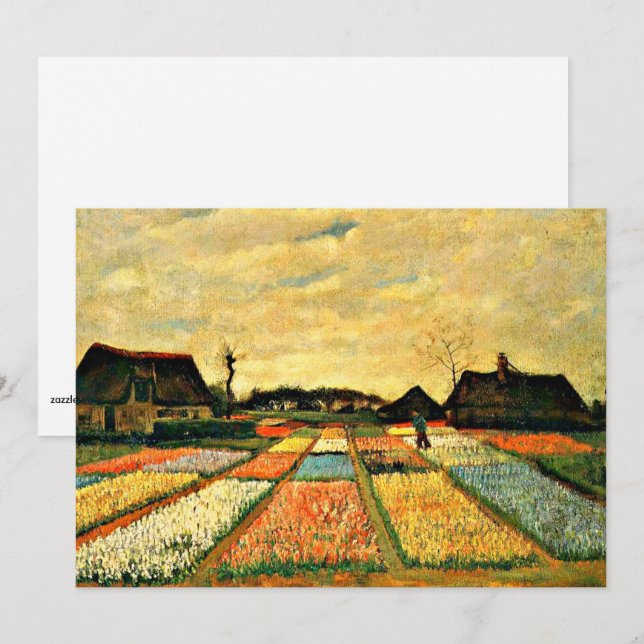 Carte Van Gogh - Lits à fleurs en Hollande (Devant / Derrière)