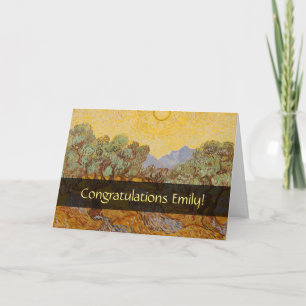 Carte Van Gogh Olive Trees Soleil Jaune Ciel