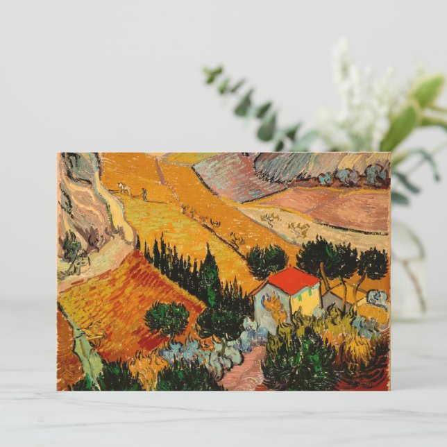 Carte Van Gogh - Paysage avec maisons (Debout devant)