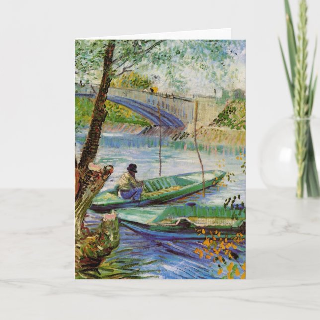 Carte Van Gogh Pêche au printemps, Pont de Clichy (Devant)