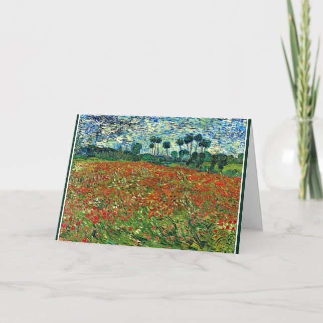 Carte Van Gogh - Poppy Field (Devant)