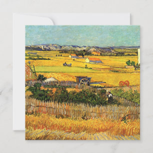 Carte Van Gogh - Récolte à La Crau, peinture paysage