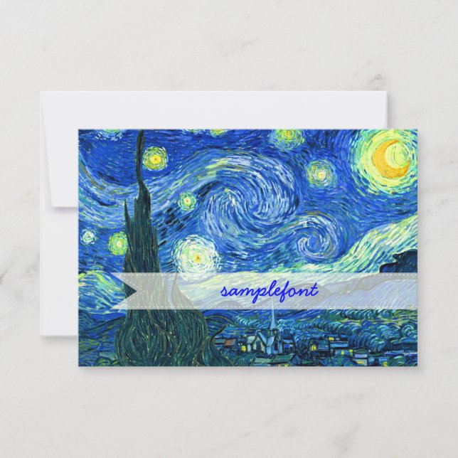 Carte van gogh starry night (Devant)