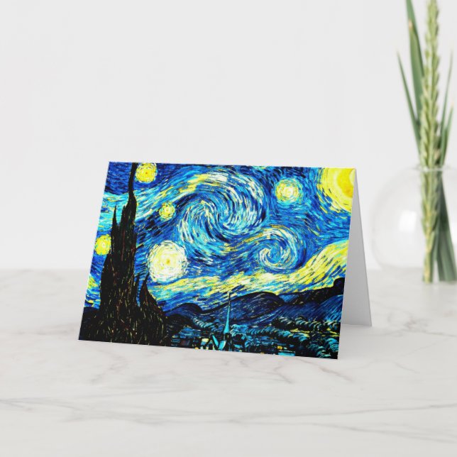 Carte Van Gogh - Starry Night, célèbre peinture (Devant)