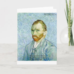 Carte Van Gogh "Travail dur" Citation de sagesse Cadeaux