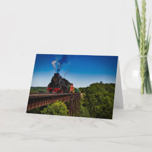 Carte Vapeur vintage Locomotive Ventilateur