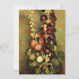 Carte Vase aux roses trémières par Vincent van Gogh