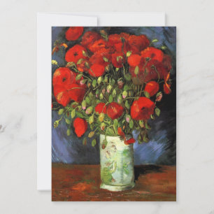 Carte Vase avec des papillons rouges   Vincent van Gogh