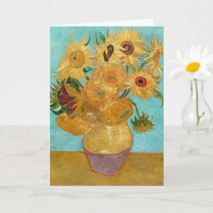 Carte Vase avec douze tournesols   Van Gogh  