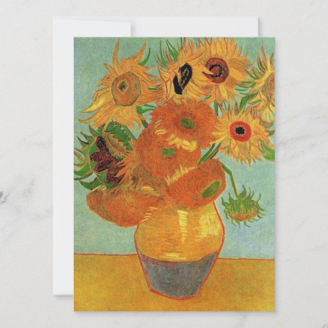 Carte Vase avec douze tournesols, van Gogh (Devant)