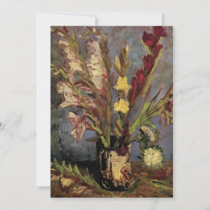 Carte Vase avec Glaïeuls par Vincent van Gogh