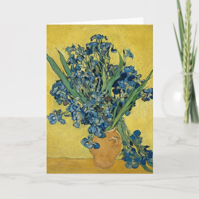 Carte Vase avec Irises de Van Gogh - toujours la vie (Devant)