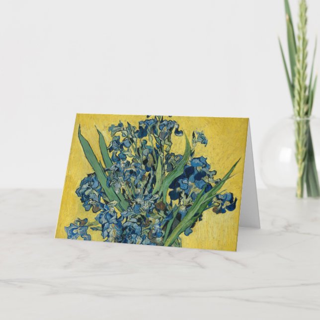 Carte Vase avec Irises de Van Gogh - toujours la vie (Devant)