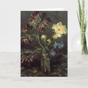 Carte Vase avec myosotis et pivoines de Vincent van Gogh