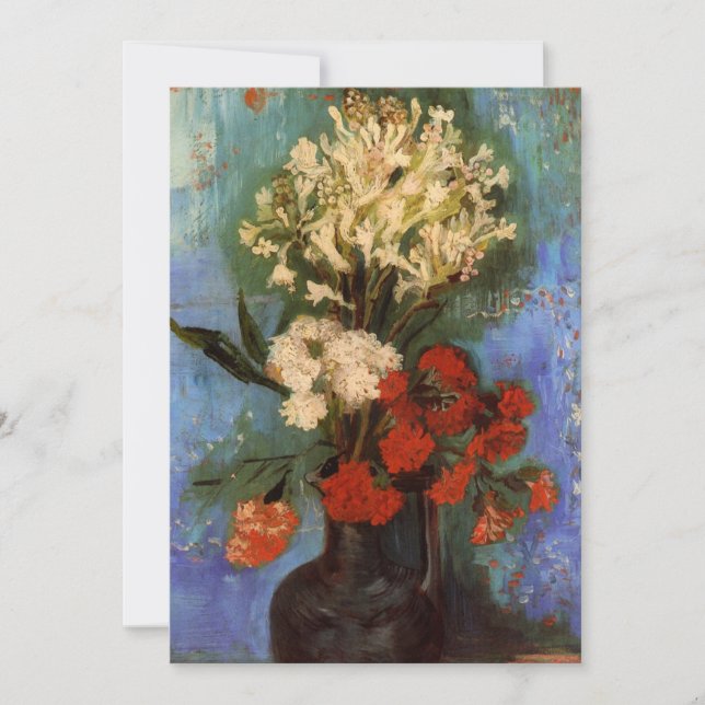Carte Vase avec oeillets par Vincent van Gogh (Devant)
