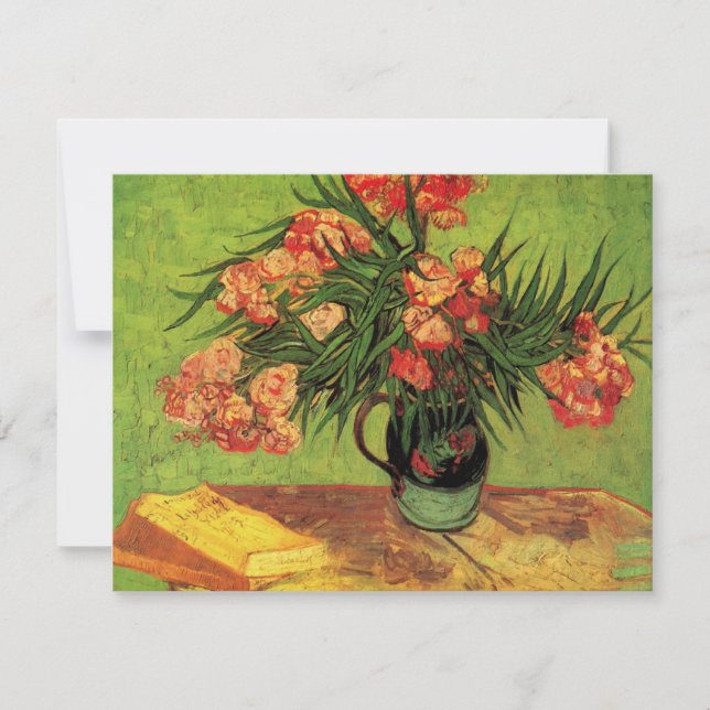 Carte Vase avec Oleanders et livres par Vincent van Gogh (Devant)