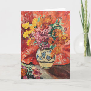 Carte Vase de Fleurs à la Draperie Rouge   Louis Valtat
