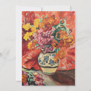 Carte Vase de Fleurs à la Draperie Rouge   Louis Valtat