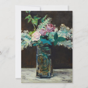Carte Vase de Lilacs blancs et Rose   Édouard Manet