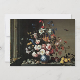 Carte Vase des fleurs par une fenêtre, Balthasar van der