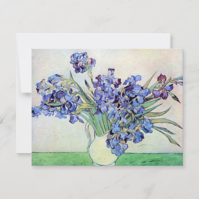 Carte Vase Still Life avec Irises par Vincent van Gogh (Devant)