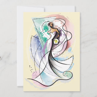 Carte Vecteur d'art de mariage belle mariée