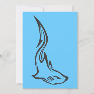 Carte vecteur de style tribal-requin