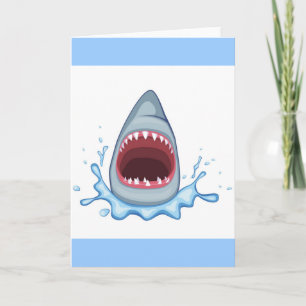 Carte vectorstock_383155 Dents de requin caricaturés aff