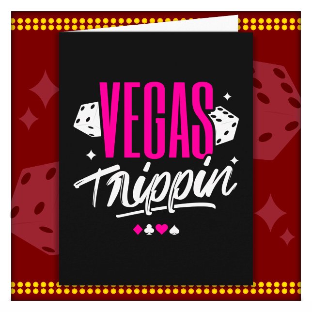 Carte Vegas Girls Trip Vegas Anniversaire Las Vegas Vaca (Créateur téléchargé)